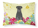 Easter Eggs Standard Schnauzer Black Standard Pillowcase Lightweight Super Soft Easy Care Decorative Artwork Pillowcase, Standard