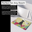 Easter Eggs Standard Schnauzer Black Memory Foam Kitchen Mat Machine Washable Anti-Fatigue Cushion Comfort Bath or Kitchen Rug