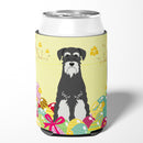 Easter Eggs Standard Schnauzer Salt and Pepper Can or Bottle Hugger Cooler Sleeve for Standard 12 oz Cans, Insulated Foam Beer & Soda Can Hugger Reusable