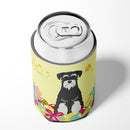 Easter Eggs Standard Schnauzer Salt and Pepper Can or Bottle Hugger Cooler Sleeve for Standard 12 oz Cans, Insulated Foam Beer & Soda Can Hugger Reusable