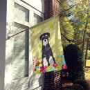 Easter Eggs Standard Schnauzer Salt and Pepper House Flag 28x40 Porch Sleeve Pole Decorative Outside Yard Banner Artwork Wall Hanging, Polyester