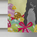 Easter Eggs Standard Schnauzer Black Grey House Flag 28x40 Porch Sleeve Pole Decorative Outside Yard Banner Artwork Wall Hanging, Polyester