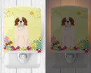 Easter Eggs Saint Bernard Ceramic Night Light Compact, UL-Certified, Ideal for Bedroom, Bathroom, Nursery, Hallway, Kitchen, 6x4x3, Multicolor