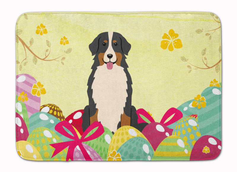 Easter Eggs Bernese Mountain Dog Machine Washable Memory Foam Mat BB6036RUG