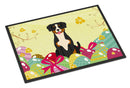Easter Eggs Entlebucher Doormat Indoor Outdoor 24H X 36W Front Door Mat Rugs for Entryway, Non Slip Washable Low Pile,
