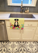 Easter Eggs Entlebucher Kitchen Towel Velour Plush Front and Cotton Loop Back Machine Washable