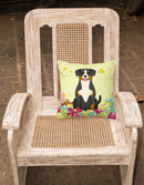 Easter Eggs Entlebucher Decorative Throw Pillow 18x18 Indoor Outdoor Accent Cushion, Fabric Cover with Insert for Sofa, Bed, Porch & Living Room