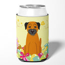Easter Eggs Border Terrier Can or Bottle Hugger Cooler Sleeve for Standard 12 oz Cans, Insulated Foam Beer & Soda Can Hugger Reusable
