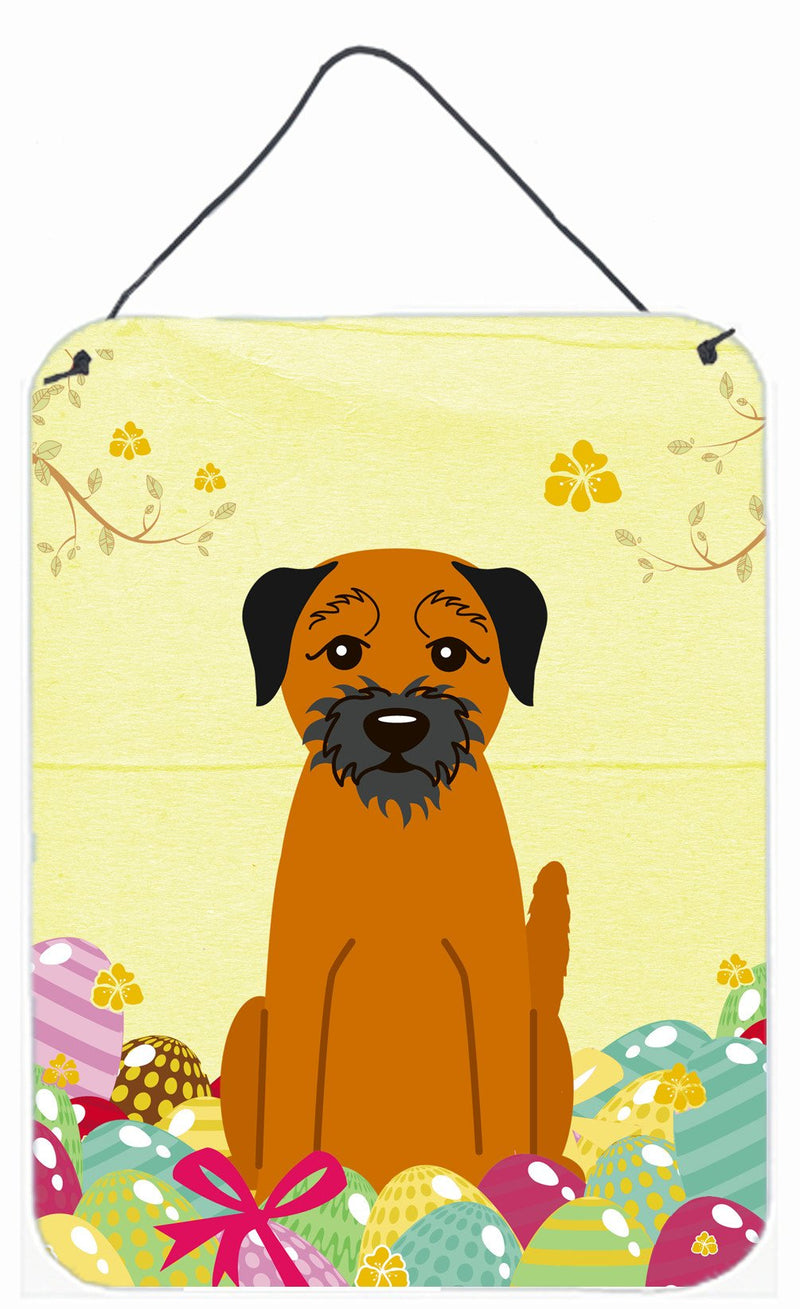 Easter Eggs Border Terrier Wall or Door Hanging Prints BB6039DS1216