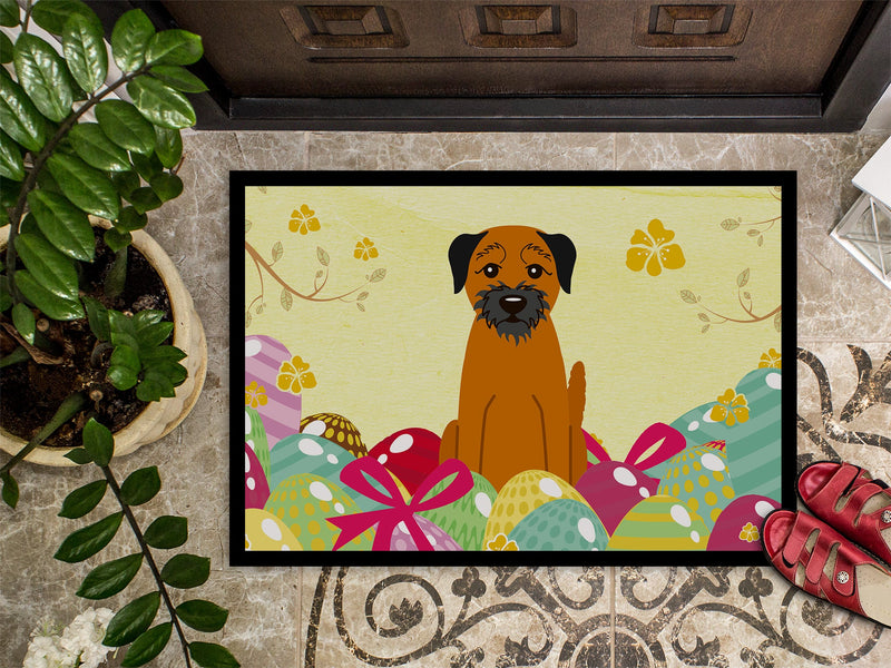 Easter Eggs Border Terrier Indoor or Outdoor Mat 18x27 BB6039MAT