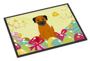 Easter Eggs Border Terrier Doormat Indoor Outdoor 18H X 27W Front Door Mat Rugs for Entryway, Non Slip Washable
