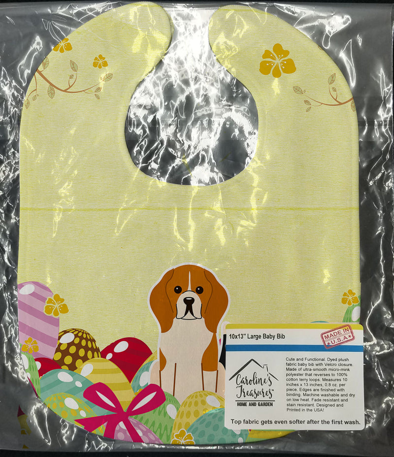 Easter Eggs Beagle Tricolor Baby Bib BB6040BIB