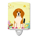 Easter Eggs Beagle Tricolor Ceramic Night Light Compact, UL-Certified, Ideal for Bedroom, Bathroom, Nursery, Hallway, Kitchen, 6x4x3, Multicolor