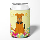 Easter Eggs Airedale Can or Bottle Hugger Cooler Sleeve for Standard 12 oz Cans, Insulated Foam Beer & Soda Can Hugger Reusable