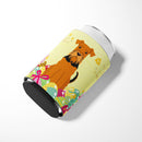 Easter Eggs Airedale Can or Bottle Hugger Cooler Sleeve for Standard 12 oz Cans, Insulated Foam Beer & Soda Can Hugger Reusable