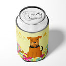Easter Eggs Airedale Can or Bottle Hugger Cooler Sleeve for Standard 12 oz Cans, Insulated Foam Beer & Soda Can Hugger Reusable