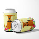 Easter Eggs Airedale Can or Bottle Hugger Cooler Sleeve for Standard 12 oz Cans, Insulated Foam Beer & Soda Can Hugger Reusable