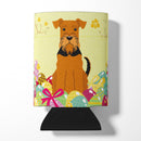 Easter Eggs Airedale Can or Bottle Hugger Cooler Sleeve for Standard 12 oz Cans, Insulated Foam Beer & Soda Can Hugger Reusable
