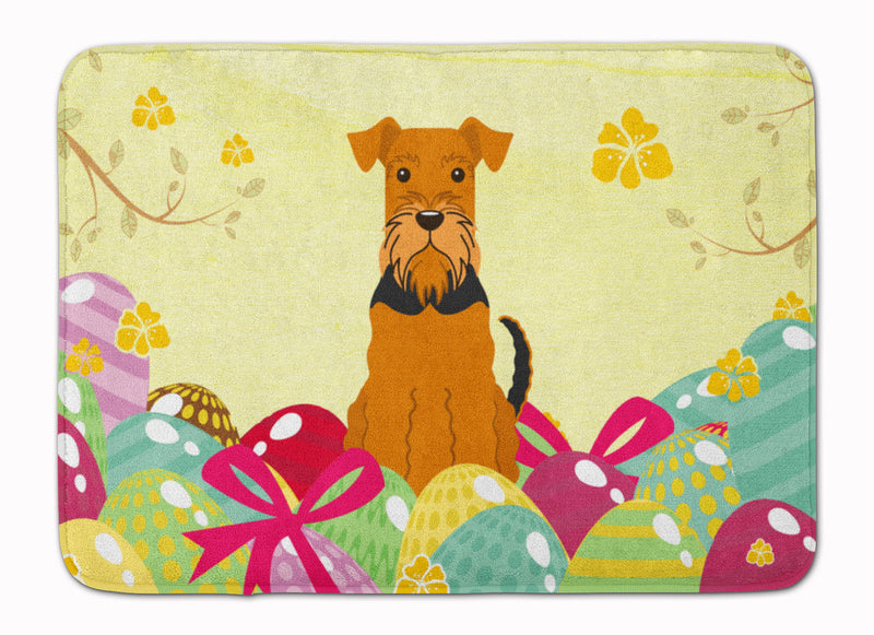 Easter Eggs Airedale Machine Washable Memory Foam Mat BB6041RUG