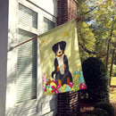 Easter Eggs Appenzeller Sennenhund House Flag 28x40 Porch Sleeve Pole Decorative Outside Yard Banner Artwork Wall Hanging, Polyester
