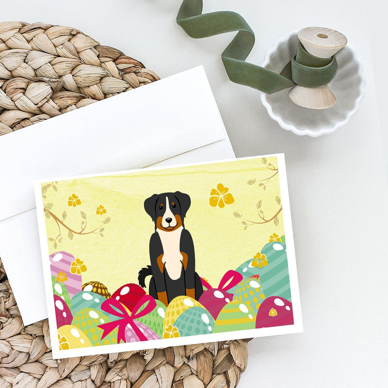 Easter Eggs Appenzeller Sennenhund Greeting Cards and Envelopes Pack of 8