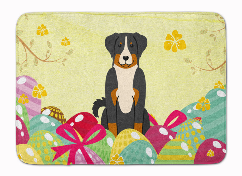 Easter Eggs Appenzeller Sennenhund Machine Washable Memory Foam Mat BB6043RUG