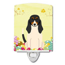 Easter Eggs Swiss Hound Ceramic Night Light Compact, UL-Certified, Ideal for Bedroom, Bathroom, Nursery, Hallway, Kitchen, 6x4x3, Multicolor