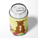 Easter Eggs Staffordshire Bull Terrier Brown Can or Bottle Hugger Cooler Sleeve for Standard 12 oz Cans, Insulated Foam Beer & Soda Can Hugger Reusable