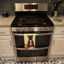 Easter Eggs Staffordshire Bull Terrier Chocolate Kitchen Towel Velour Plush Front and Cotton Loop Back Machine Washable
