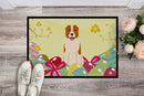Easter Eggs Central Asian Shepherd Dog Doormat Indoor Outdoor 18H X 27W Front Door Mat Rugs for Entryway, Non Slip Washable