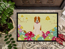 Easter Eggs Central Asian Shepherd Dog Doormat Indoor Outdoor 18H X 27W Front Door Mat Rugs for Entryway, Non Slip Washable