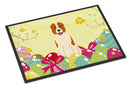 Easter Eggs Central Asian Shepherd Dog Doormat Indoor Outdoor 18H X 27W Front Door Mat Rugs for Entryway, Non Slip Washable