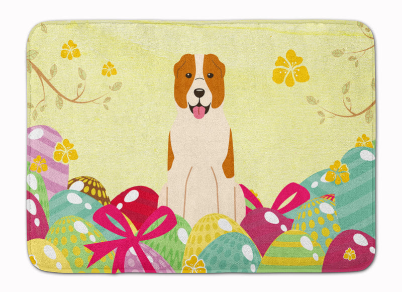 Easter Eggs Central Asian Shepherd Dog Machine Washable Memory Foam Mat BB6049RUG