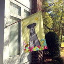 Easter Eggs Miniature Schnauzer Black Silver House Flag 28x40 Porch Sleeve Pole Decorative Outside Yard Banner Artwork Wall Hanging, Polyester