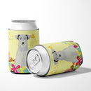 Easter Eggs Miniature Schnauzer White Can or Bottle Hugger Cooler Sleeve for Standard 12 oz Cans, Insulated Foam Beer & Soda Can Hugger Reusable