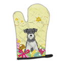 Easter Eggs Miniature Schnauzer Salt and Pepper Oven Mitt Heat Resistant Thick Oven Mitt for Hot Pans and Oven, Kitchen Mitt Protect Hands, Cooking Baking Glove