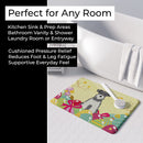 Easter Eggs Miniature Schnauzer Salt and Pepper Memory Foam Kitchen Mat Machine Washable Anti-Fatigue Cushion Comfort Bath or Kitchen Rug