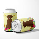 Easter Eggs Chocolate Labrador Can or Bottle Hugger Cooler Sleeve for Standard 12 oz Cans, Insulated Foam Beer & Soda Can Hugger Reusable