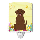 Easter Eggs Chocolate Labrador Ceramic Night Light Compact, UL-Certified, Ideal for Bedroom, Bathroom, Nursery, Hallway, Kitchen, 6x4x3, Multicolor