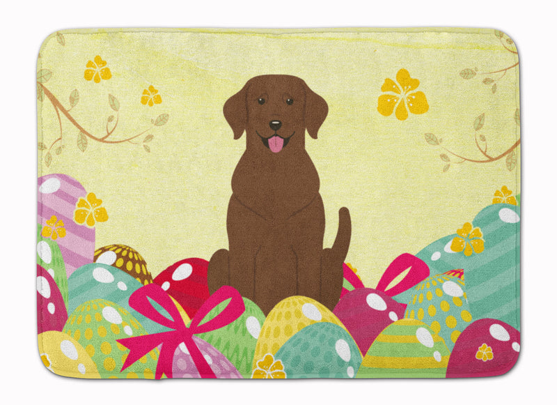 Easter Eggs Chocolate Labrador Machine Washable Memory Foam Mat BB6056RUG