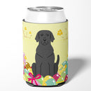 Easter Eggs Black Labrador Can or Bottle Hugger Cooler Sleeve for Standard 12 oz Cans, Insulated Foam Beer & Soda Can Hugger Reusable