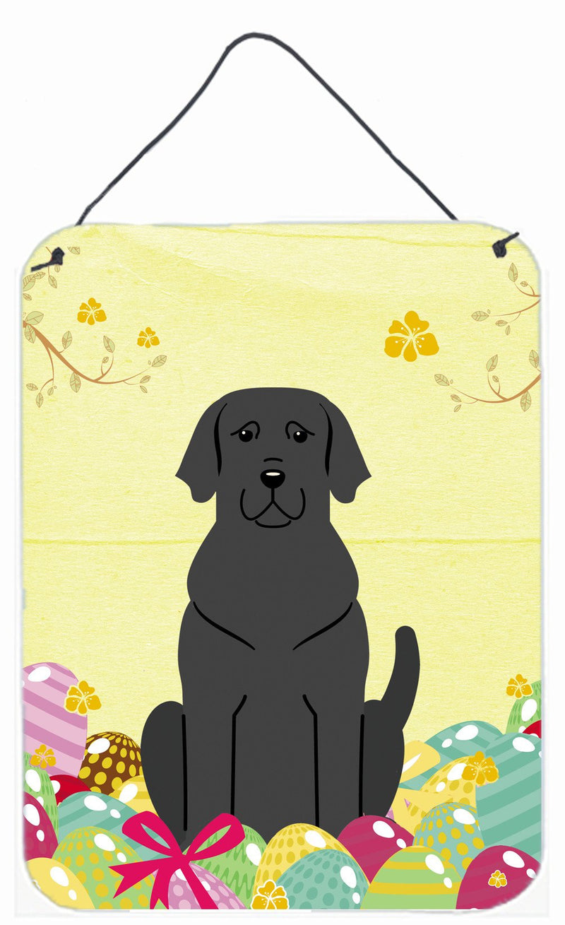 Easter Eggs Black Labrador Wall or Door Hanging Prints BB6057DS1216