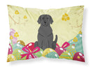Easter Eggs Black Labrador Standard Pillowcase Lightweight Super Soft Easy Care Decorative Artwork Pillowcase, Standard