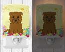 Easter Eggs Glen of Imal Tan Ceramic Night Light Compact, UL-Certified, Ideal for Bedroom, Bathroom, Nursery, Hallway, Kitchen, 6x4x3, Multicolor