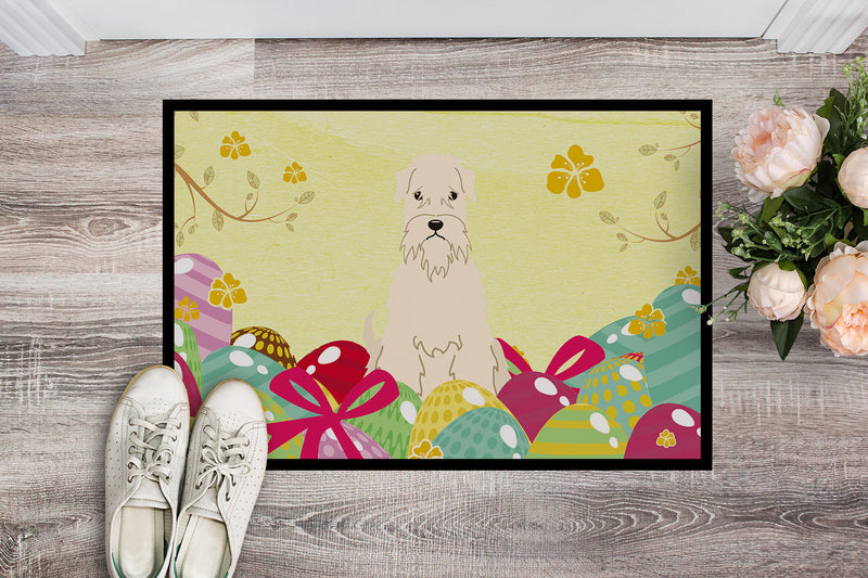 Easter Eggs Soft Coated Wheaten Terrier Indoor or Outdoor Mat 18x27 BB6061MAT