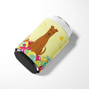 Easter Eggs Irish Terrier Can or Bottle Hugger Cooler Sleeve for Standard 12 oz Cans, Insulated Foam Beer & Soda Can Hugger Reusable