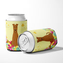 Easter Eggs Irish Terrier Can or Bottle Hugger Cooler Sleeve for Standard 12 oz Cans, Insulated Foam Beer & Soda Can Hugger Reusable