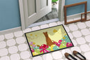 Easter Eggs Irish Terrier Doormat Indoor Outdoor 24H X 36W Front Door Mat Rugs for Entryway, Non Slip Washable Low Pile,