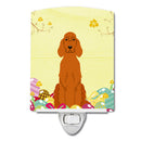 Easter Eggs Irish Setter Ceramic Night Light Compact, UL-Certified, Ideal for Bedroom, Bathroom, Nursery, Hallway, Kitchen, 6x4x3, Multicolor