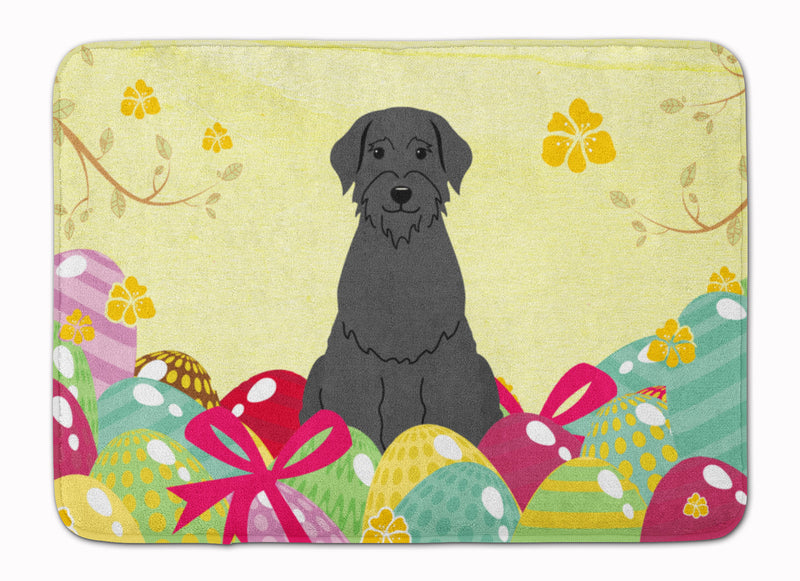 Easter Eggs Giant Schnauzer Machine Washable Memory Foam Mat BB6066RUG